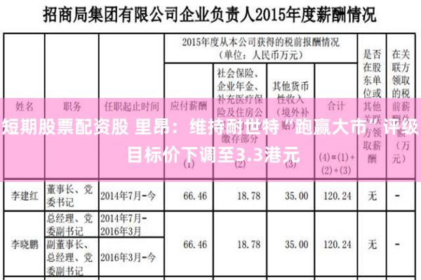 短期股票配资股 里昂：维持耐世特“跑赢大市”评级 目标价下调至3.3港元