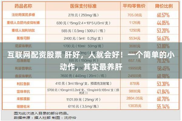 互联网配资股票 肝好，人就会好！一个简单的小动作，其实最养肝