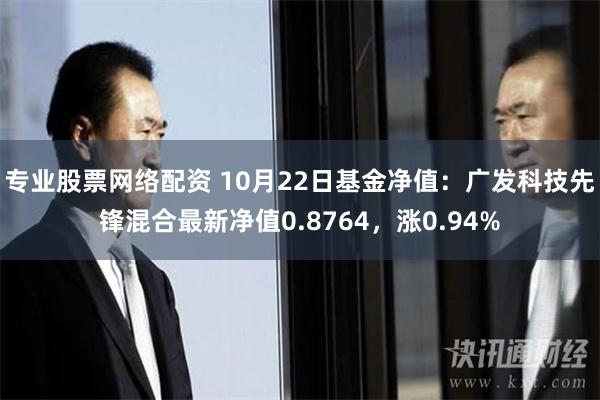 专业股票网络配资 10月22日基金净值：广发科技先锋混合最新净值0.8764，涨0.94%