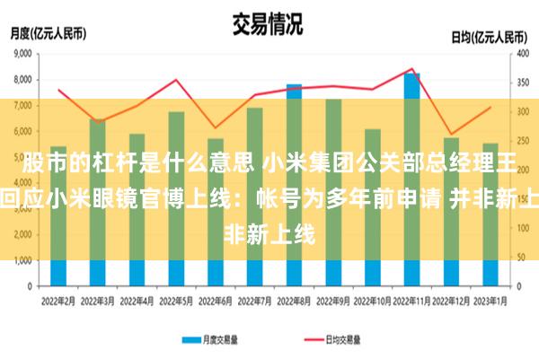 股市的杠杆是什么意思 小米集团公关部总经理王化回应小米眼镜官博上线：帐号为多年前申请 并非新上线